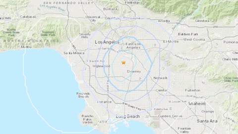 Earthquake in Los Angeles today! Huntington Park area