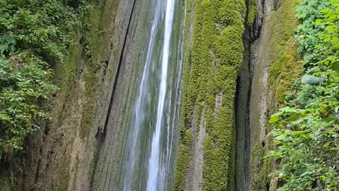 The beautiful mossy waterfall in Iran