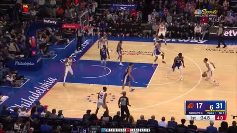 Embiid gets switched on to Devin Booker and plays great defense