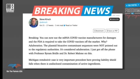 Finally the truth coming out about the Vax. Full vodeo link below