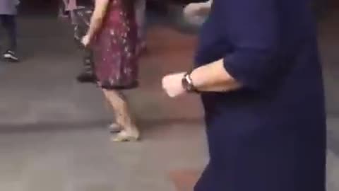 Chinese grandmother's fiery dance.