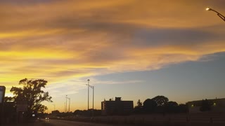 Beautiful brown sky after sunset