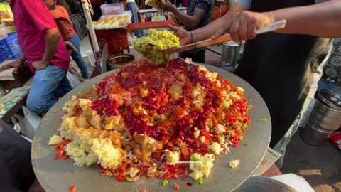 Art of Making Mumbai Street Style Pav Bhaji Indian Street Food