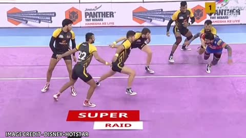 Surender Gill 5 Points Super Raid Surender Gill Super Raid And 13 Points Vs Telegu Titans