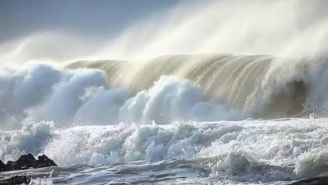 The billowing waves are as beautiful as the curly hair on a girl's head