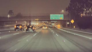 Honda Civic Takes Flight on Freeway