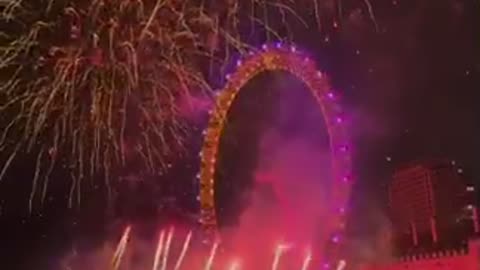 London eye fireworks