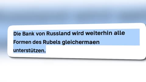 EILT! Russland führt den digitalen Rubel ein