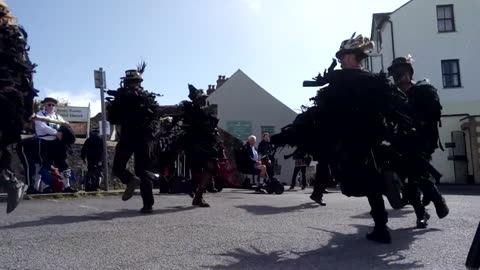 Beltane Border Morris-Tregaseal at Bovey Tracey Green Man Festival-Apr 2019