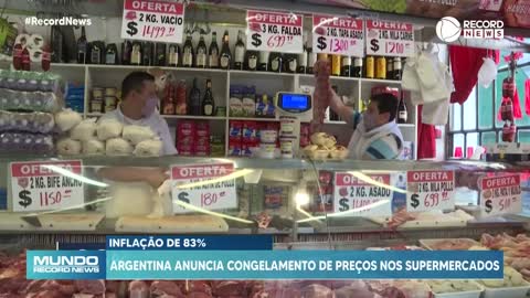 Argentina anuncia congelamento de preços nos supermercados