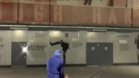 KICKING A BALL INTO THE EMIRATES