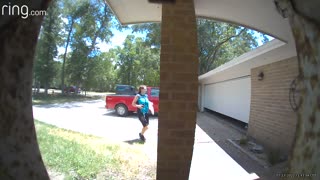 Amazon Delivery Driver Greets Sweet Pup