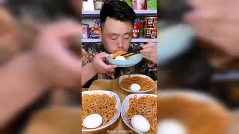 MUKBANG - Chinese Noodles Fast Eating Challenge