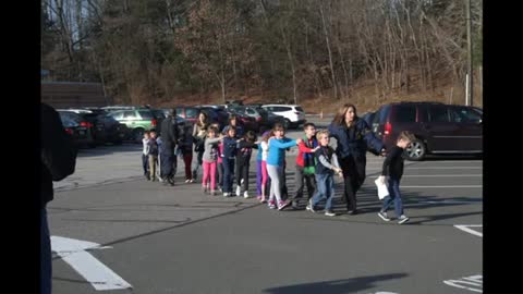 Sandy Hook Shooting 'fire drill' evacuation. Just what are we seeing here? Take a closer look...