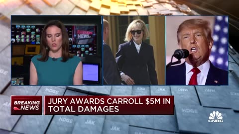 Jury finds Donald trump did sexually abuse Ejean carroll , award her 5M dollar in total damages