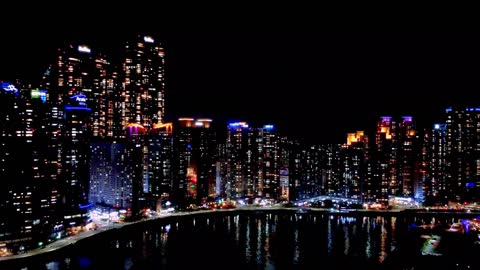 35_Busan by night - 4k - by drone #dji #busan #부산 #여행 #travelasia #southkorea