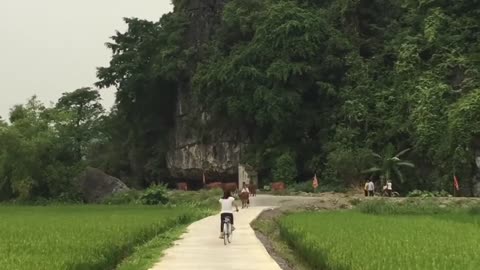 Bucolic landscape of Tam coc Ninh Binh Vietnam