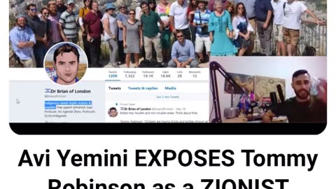 Avi Yemini EXPOSES Tommy Robinson as a ZIONIST AGENT!