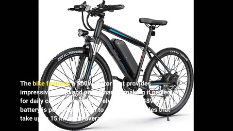 Buyer Comments: Wooken Electric Bike, 26'' Fat Tire Electric Bike 500W 21.6MPH,Folding Electric...