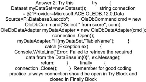 How to View Data from MS Access in Data Grid View