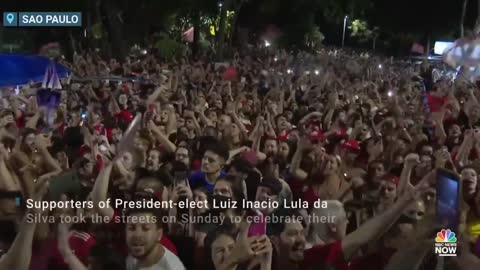 Supporters Of Brazil’s President-Elect Lula da Silva Celebrate Victory Over Bolsonaro