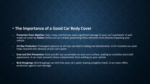 Buy Quality Car Body Covers Online to Save Money