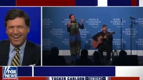 Tucker Checks In On WEF 'Lizard Overlords' In Davos, Can't Contain His Laughter At The Freaks