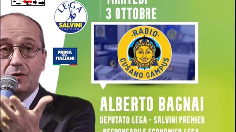 🔴 Intervista radiofonica all'On. Alberto Bagnai su Radio Cusano Campus (03/10/2023).