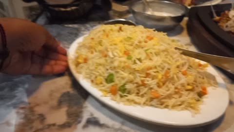 Mazay dar khana punjabi style ma Chinese 🍚 rice🤤🤤