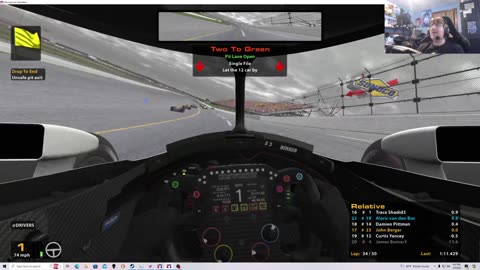 iRacing B Fixed IndyCar Series Oval from Talladega 7/4/24. IndyCar On Fourth of July.