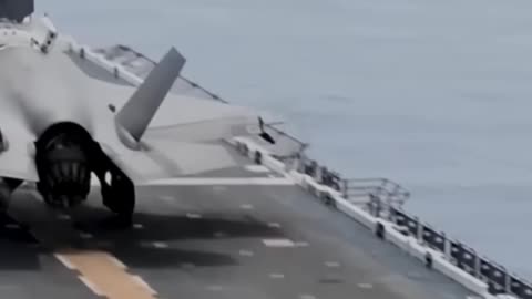 F-35B Short-Range Ship and AV-8B Harrier Vertical Takeoff