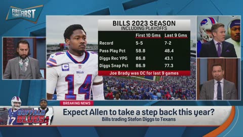 Texans ‘horrifying’ with Stefon Diggs, Expect a Josh Allen regression NFL FIRST THINGS FIRST