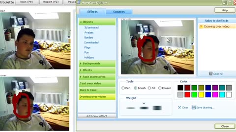 How to draw on people on Chatroulette or Omegle