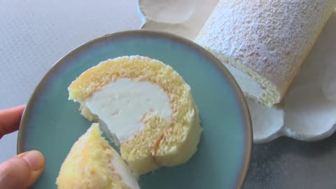 Cream filled Swiss Roll 【fast-forward cooking】