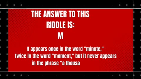 what comes once in a minute / Riddle