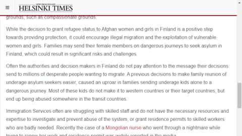 Finland to grant refugee status to Afghan women and girls