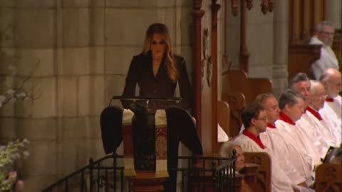 First Lady Melania Trump gave a beautiful eulogy