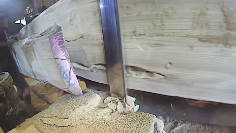 very long wood sawmill process