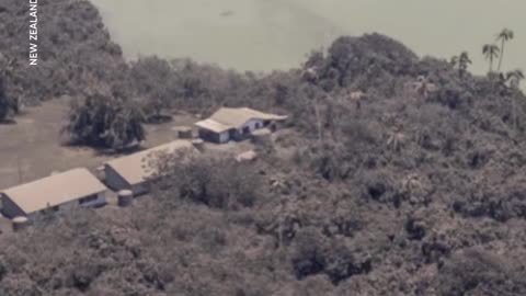 Aerial images by New Zealand military show damage caused by Tonga volcano