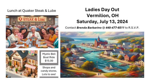 Ladies Day "Vermilion, OH" July 13, 2024