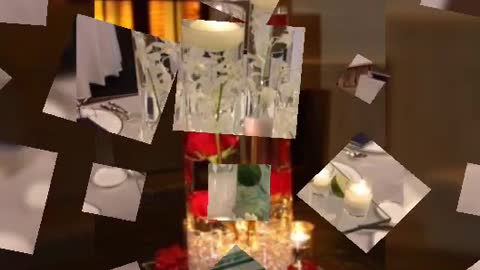 New wedding table centerpiece floating candles ideas