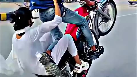 Honda 125 wheeling with girl #honda #automobile #honda125 #rider #hondabike #bikelife