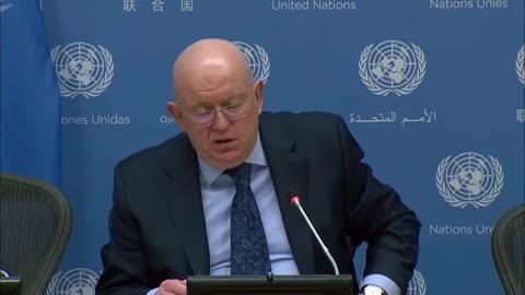 Russian UN Ambassador Vassily Nebenzia Holds Press Conference