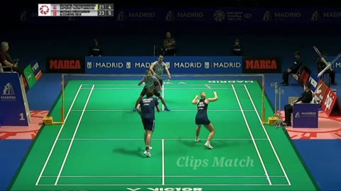 highlights - Dechapol P/ Sapsiree T vs Mathias Christiansen/ Alexandra Boje - Spain Masters 2023