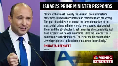 Israel's Prime Minister Condemns Russian Foreign Minister's Comments On 'Nazification' Of Ukraine