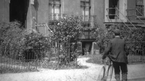 Special Delivery Messenger Delivering Letter (1903 Original Black & White Film)