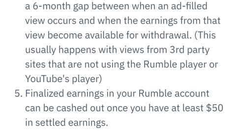 Rumble earnings How?