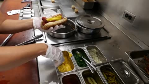 Delicious hot dog sausage