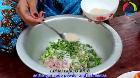 stuffed pork in tomatoes - Asian recipe - Cambodia recipe - Khmer food