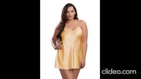 flattering plus size swimsuits /Plus size Liquid satin / Plus size Loungewear